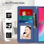 Samsung Galaxy Note 10/5G Case Wallet Kickstand Leather Carved Flower Navy Blue