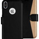 iPhone Xs Max Wallet case Durable and Slim Lightweight with Faux Leather Golden