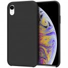 iPhone XR Case AntiSlip Liquid Silicone Gel Rubber Bumper Soft Microfiber Black