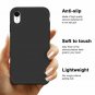 iPhone XR Case AntiSlip Liquid Silicone Gel Rubber Bumper Soft Microfiber Black