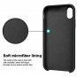 iPhone XR Case AntiSlip Liquid Silicone Gel Rubber Bumper Soft Microfiber Black