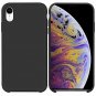 iPhone XR Case AntiSlip Liquid Silicone Gel Rubber Bumper Soft Microfiber Black