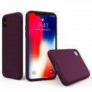 iPhone X/Xs Case Soft Silicone Slim Rubber Bumper Anti Scratch Burgundy