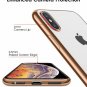 iPhone X/Xs Case Soft Clear Stylish Cover AntiFalling Metal Luster Edge Gold