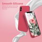 iPhone X Case Silky Soft Premium Soft Silicone Rubber Full Body Hibiscus