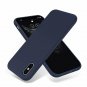 iPhone X Case Silky and Premium Soft Silicone Rubber Protective Midnight Blue