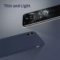 iPhone X Case Silky and Premium Soft Silicone Rubber Protective Midnight Blue