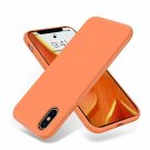 iPhone X Case Silky and Soft Premium Soft Silicone Rubber Protective Papaya