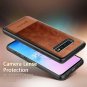 Galaxy S10e Case Premium Cowhide Leather Heavy Duty Armor Shockproof HD Brown