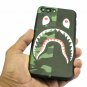 iPhone 7/8 Plus Case Shark Face Luxury Flexible Durable TPU Cover Half Camo