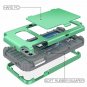 Case For Galaxy S10e Wallet Built in Screen Protector Card Holder Mirror Mint