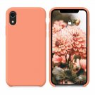 Case For iPhone XR Soft Liquid Silicone Slim Rubber Shockproof Protective Peach