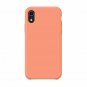Case For iPhone XR Soft Liquid Silicone Slim Rubber Shockproof Protective Peach