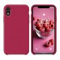 Case For iPhone XR Liquid Silicone Slim Rubber Shockproof Protective Rose Red