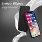 iPhone X Case Silky Soft Premium Soft Silicone Rubber Full Body Protective Black