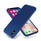 iPhone X Case Silky Soft Premium Soft Silicone Rubber Full Body Delft Blue