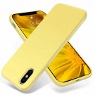 iPhone X Case Silky Soft Premium Soft Silicone Rubber Full Body Yellow