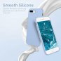 Case for iPhone 8/7 Plus Soft Silicone Rubber FullBody Protective Bumper Blue