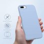 Case for iPhone 8/7 Plus Soft Silicone Rubber FullBody Protective Bumper Blue