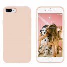 Case for iPhone 7/8 Plus Ultra Slim Fit Liquid Silicone Gel Full Body Pink