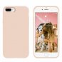 Case for iPhone 7/8 Plus Ultra Slim Fit Liquid Silicone Gel Full Body Pink