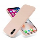 iPhone X Case Silky and Soft Premium Soft Silicone Rubber Protective Pink