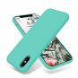 iPhone X Case Silky and Soft Premium Soft Silicone Rubber Protective Egg Blue