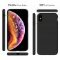 Case for iPhone Xs Max Silicone Gel Rubber Full Body Protection Shockproof Black