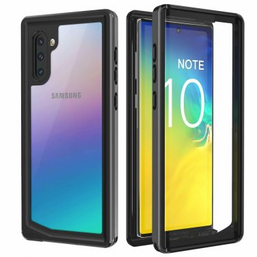Samsung Galaxy Note 10 Case Builtin Screen Protector 360 Degree Black/Clear