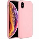 Case for iPhone Xs Max Silicone Gel Rubber Full Body Protection Shockproof Pink