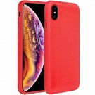 Case for iPhone Xs Max Silicone Gel Rubber Full Body Protection Shockproof Red