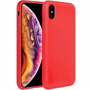 Case for iPhone Xs Max Silicone Gel Rubber Full Body Protection Shockproof Red