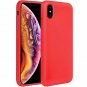 Case for iPhone Xs Max Silicone Gel Rubber Full Body Protection Shockproof Red
