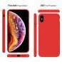 Case for iPhone Xs Max Silicone Gel Rubber Full Body Protection Shockproof Red