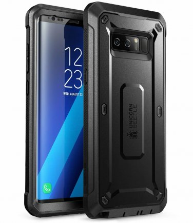 For Galaxy Note 8 Case Builtin Screen Protector FullBody Rugged Holster Black