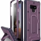Galaxy Note 9 Case Military Grade Full Body Rugged Built in  Kickstand Purple