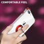 iPhone 7/8 Plus Case Clear with 360 Rotatable Ring Kickstand Protective Red