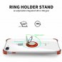 iPhone 7/8 Plus Case Clear with 360 Rotatable Ring Kickstand Protective Red