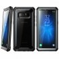 For Galaxy Note 8 Case Fullbody Rugged Clear Bumper with Builtin Screen Black