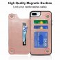 iPhone 7/8 Plus Case Wallet Slim Protective Card Slot Flip Folio Leather Rose