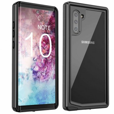 Samsung Galaxy Note 10 Case Full Body Heavy Duty Protection Black/Gray Clear