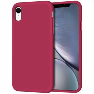 iPhone XR Case Soft Silicone Gel Rubber Bumper Anti Scratch Protective Rose Red