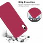 iPhone XR Case Soft Silicone Gel Rubber Bumper Anti Scratch Protective Rose Red