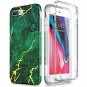 iPhone 7/8 Plus Case Builtin Screen Protector PC Bumper Soft TPU Green/Gold