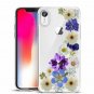 Case for iPhone XR with Design Slim Protective Soft TPU Bumper Embossed Blossom