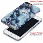 iPhone 7/8 Case Matte Finish Cute SlimFit Shockproof Flexible TPU Blue Marble