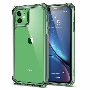 iPhone 11 Case Shock Absorbing Scratch Resistant Flexible TPU Transparent Green
