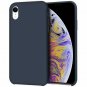 iPhone XR Case AntiSlip Liquid Silicone Gel Rubber Bumper Soft Microfiber Blue