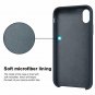 iPhone XR Case AntiSlip Liquid Silicone Gel Rubber Bumper Soft Microfiber Blue