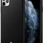 For Apple iPhone 11 Pro Max Case Smooth Leather Raised Bezels Protective Black